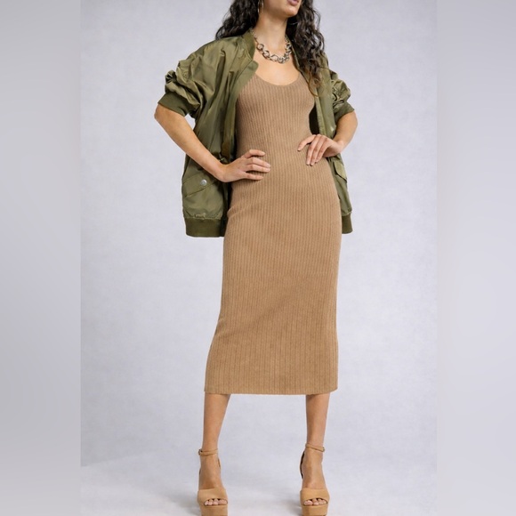 Open Edit Dresses & Skirts - Open Edit Ribbed Midi Knit Stretchy Sweater Tank Dress Women’s Size XL Nordstrom